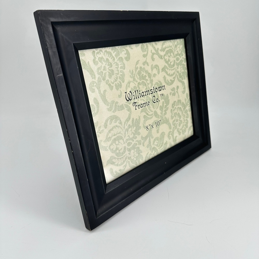 Williamstown Frame Co Matte Black Beveled Wood Picture Frame for 8x10 Photo